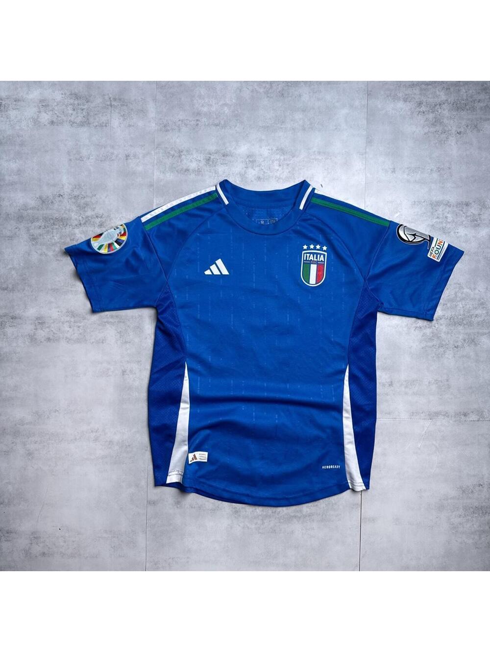 Adidas Italy 2023/2024 blue home soccer jersey shirt